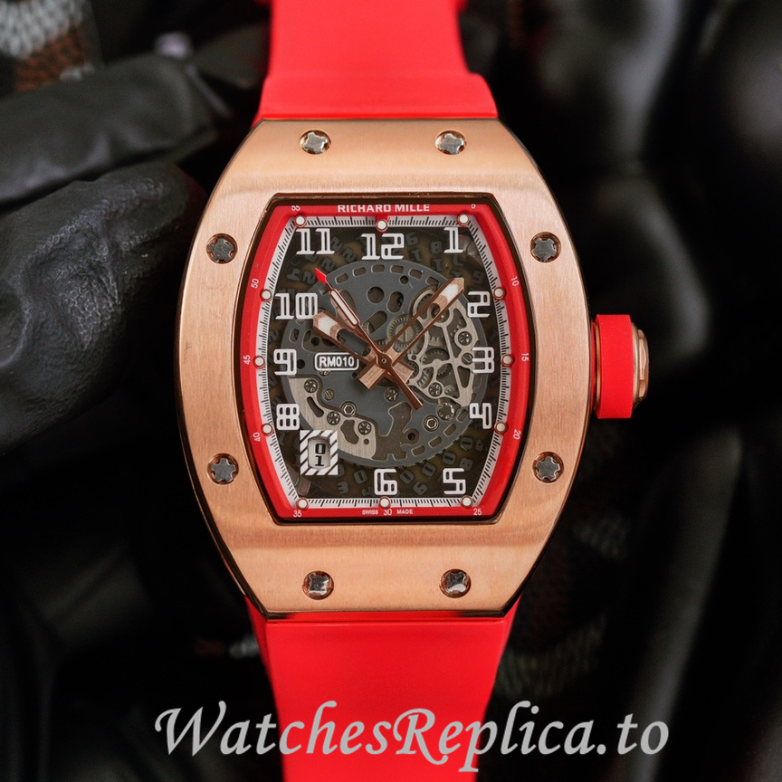 Richard Mille Replica RM010 Rubber strap 49MM - WatchesReplica.is