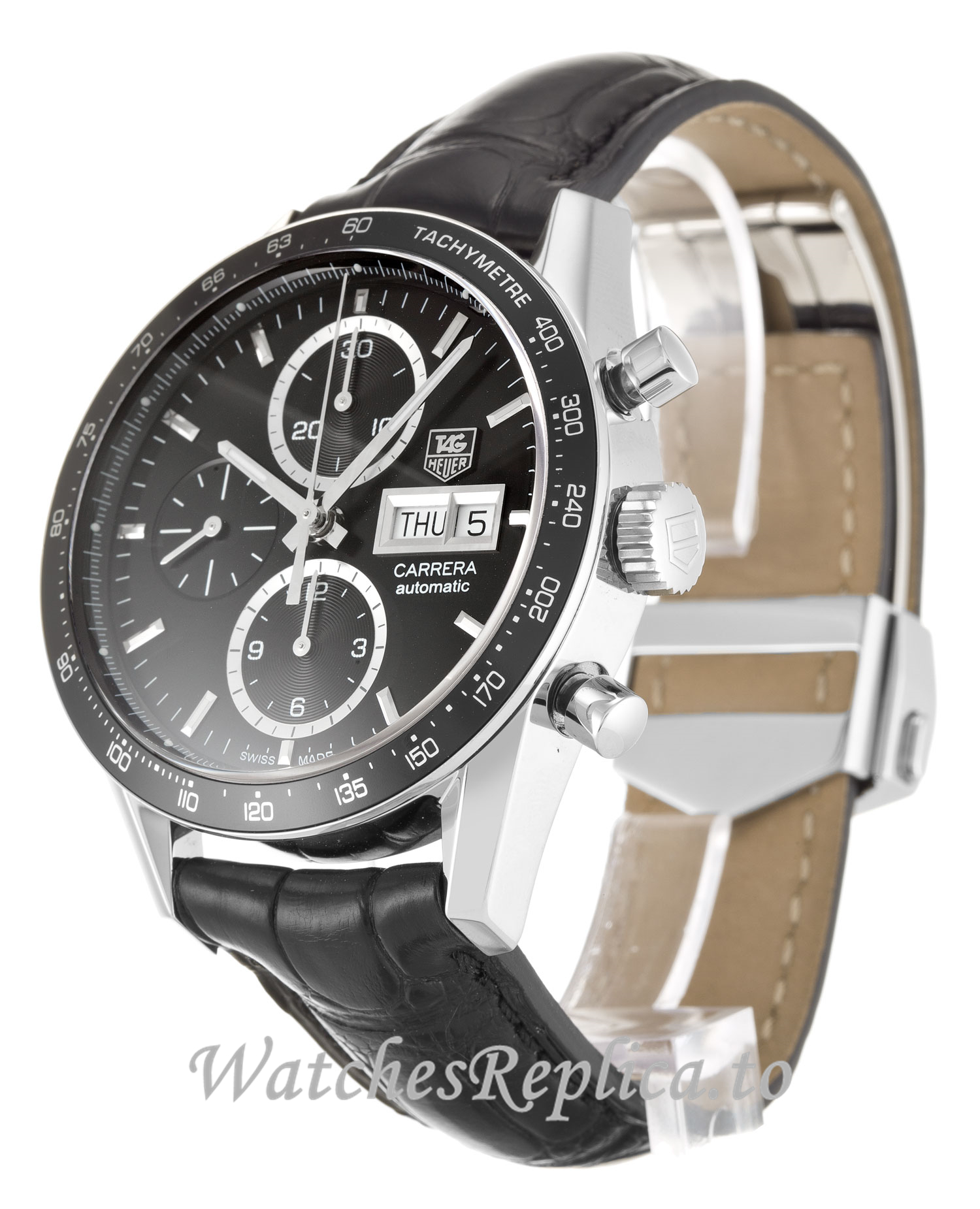 Tag Heuer Carrera Black Dial CV201AG.FC6266 41MM - WatchesReplica.is