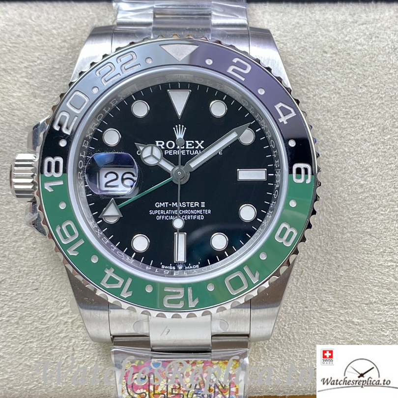 Swiss Rolex GMT Master Replica 126720 Stainless steel strap 40MM - WatchesReplica.is