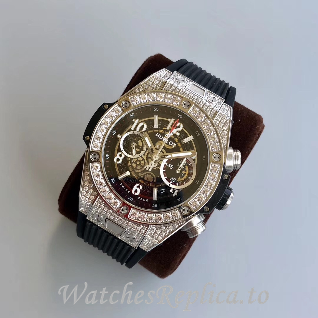 Hublot Replica Big Bang Gypsophila Chronograph v2 Rubber strap 45MM - WatchesReplica.is