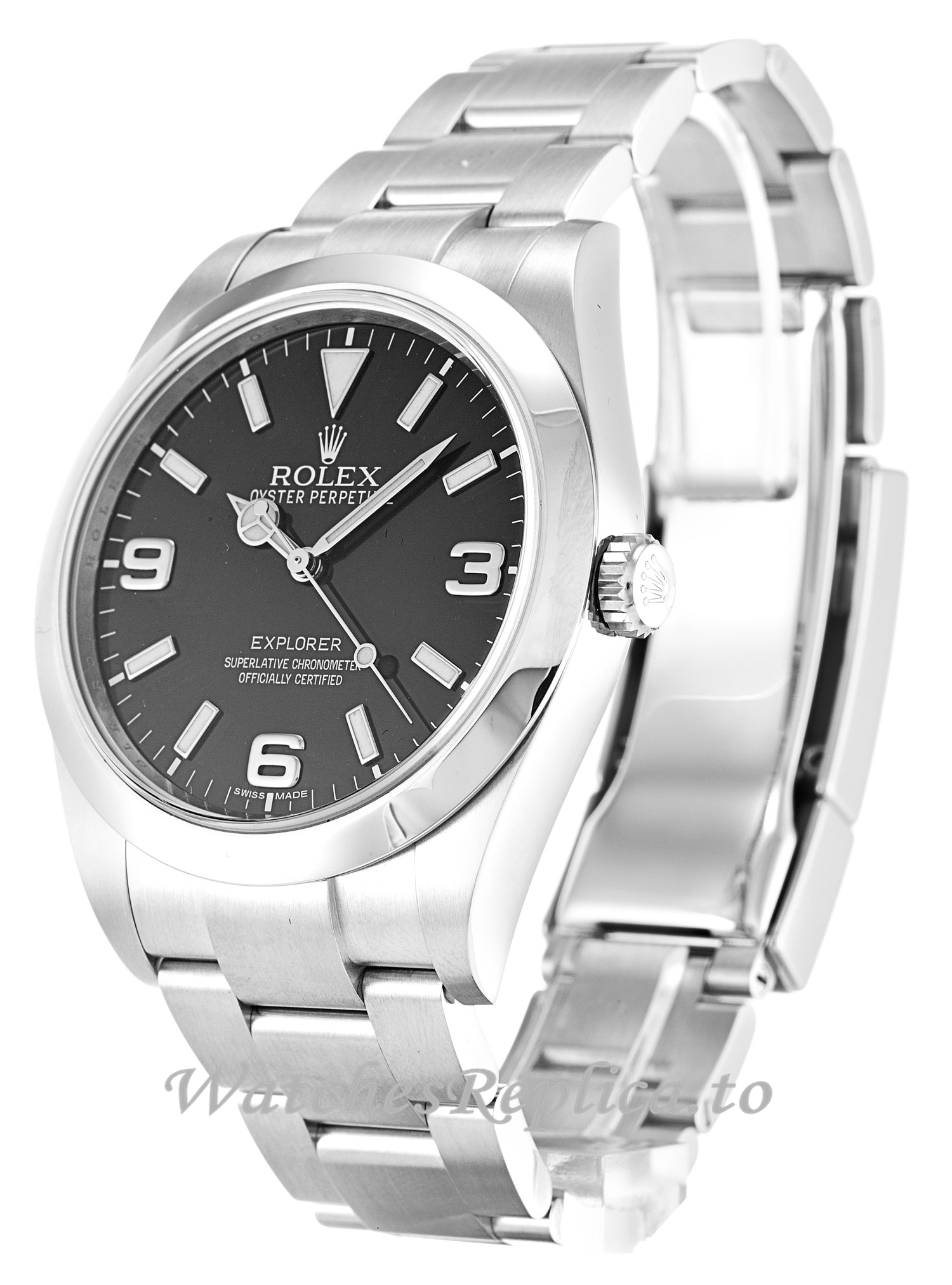 Rolex Explorer Black Dial 214270 - WatchesReplica.is
