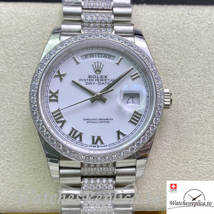 Swiss Rolex Datejust 128348 Replica Stainless steel strap 36MM - WatchesReplica.is