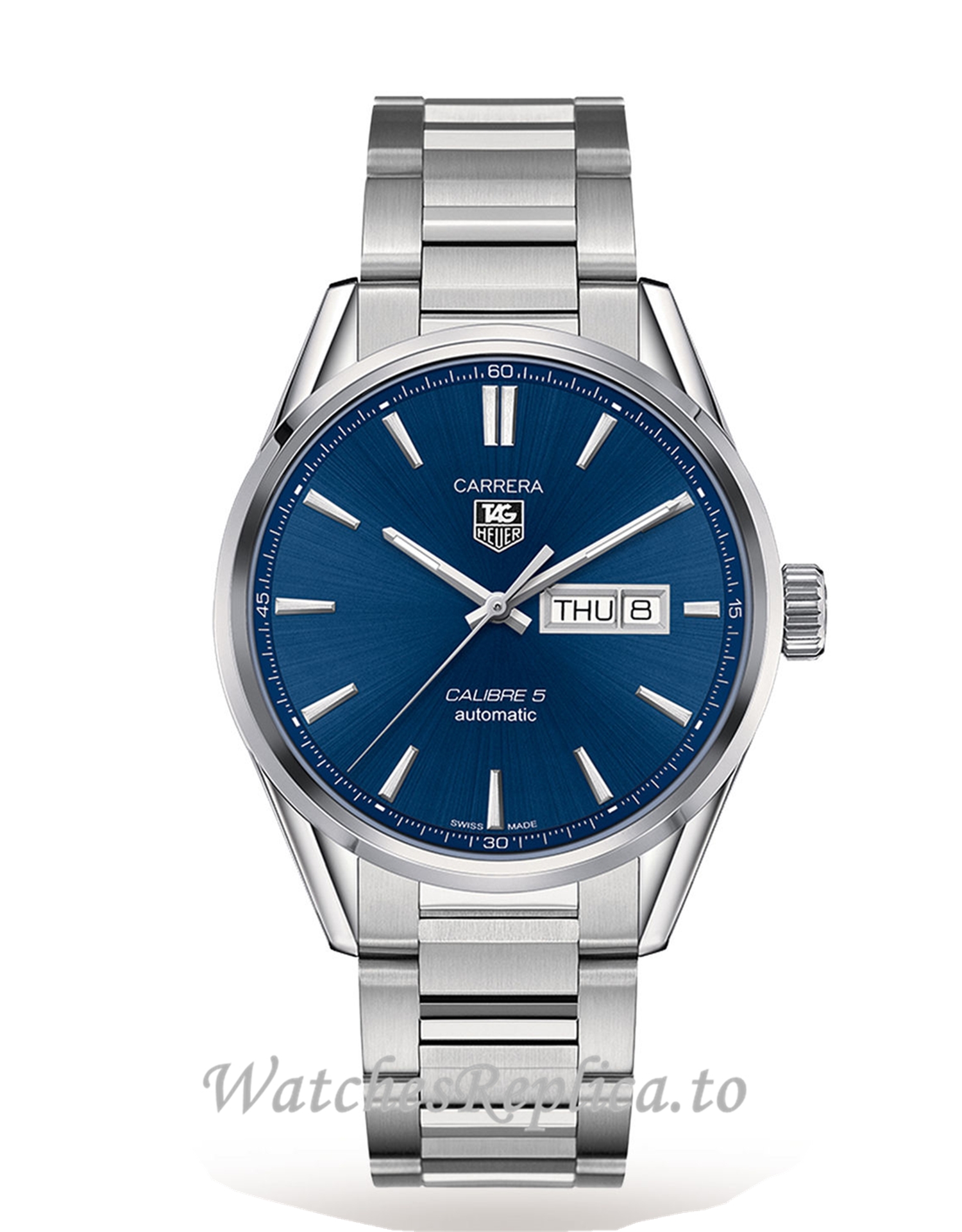 TAG Heuer Replica Carrera Calibre 5 43mm Mens Watch WAR201E.BA0723 - WatchesReplica.is