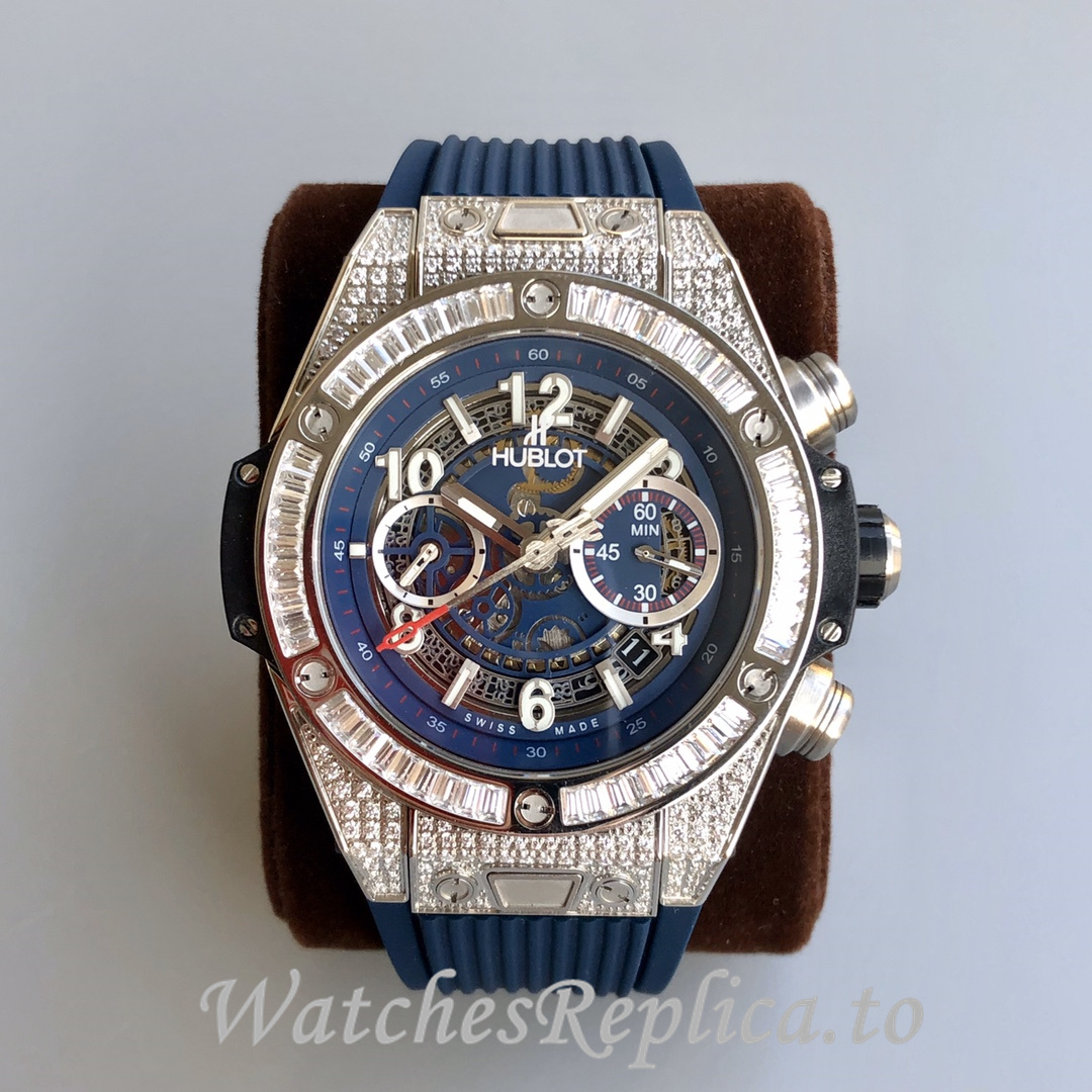 Hublot Replica Big Bang Gypsophila Chronograph v2 Rubber strap 45MM - WatchesReplica.is