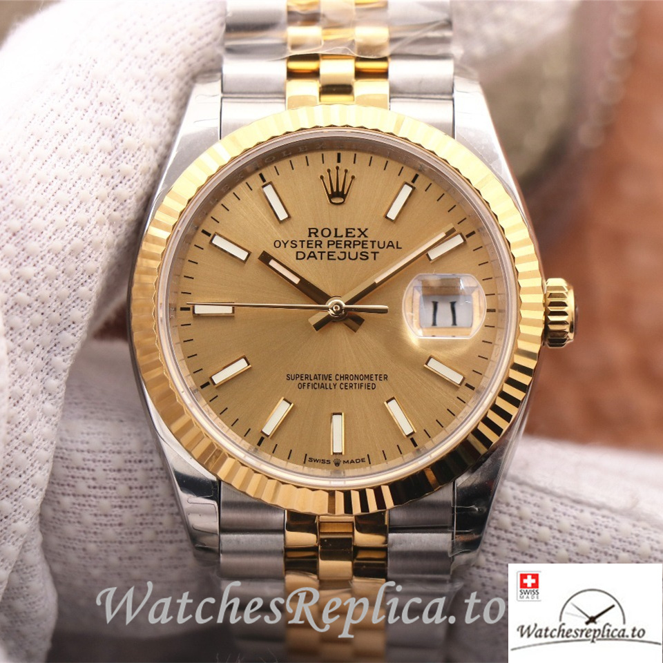 Swiss Rolex Datejust Replica 126233 Stainless steel strap 36MM - WatchesReplica.is