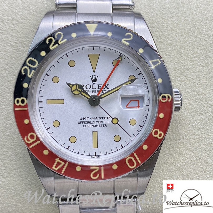 Swiss Rolex GMT Master 16710 Replica Stainless steel strap 40MM - WatchesReplica.is