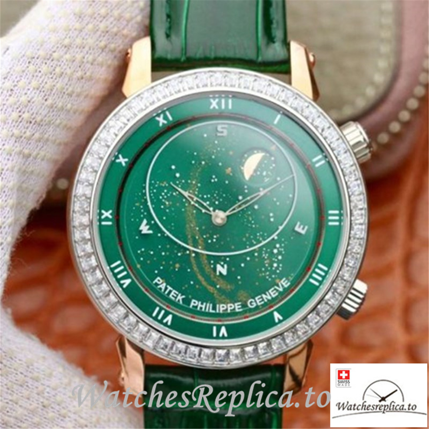 Swiss Patek Philippe Grand Complications Replica 5102PR 001 Green Strap 43MM - WatchesReplica.is