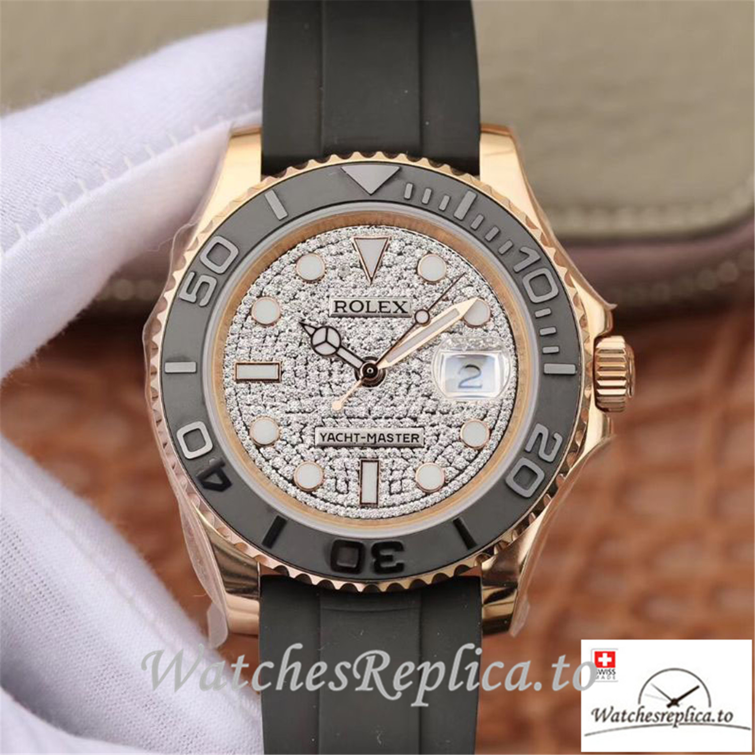 Swiss Rolex Yacht Master Replica 116655 002 Black Bezel 40MM - WatchesReplica.is