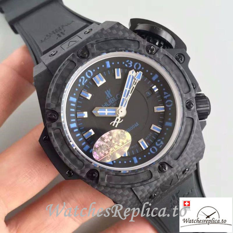 Swiss Hublot King Power Musee Oceanographic Replica 731.QX.1190.GR Black Strap 48MM - WatchesReplica.is