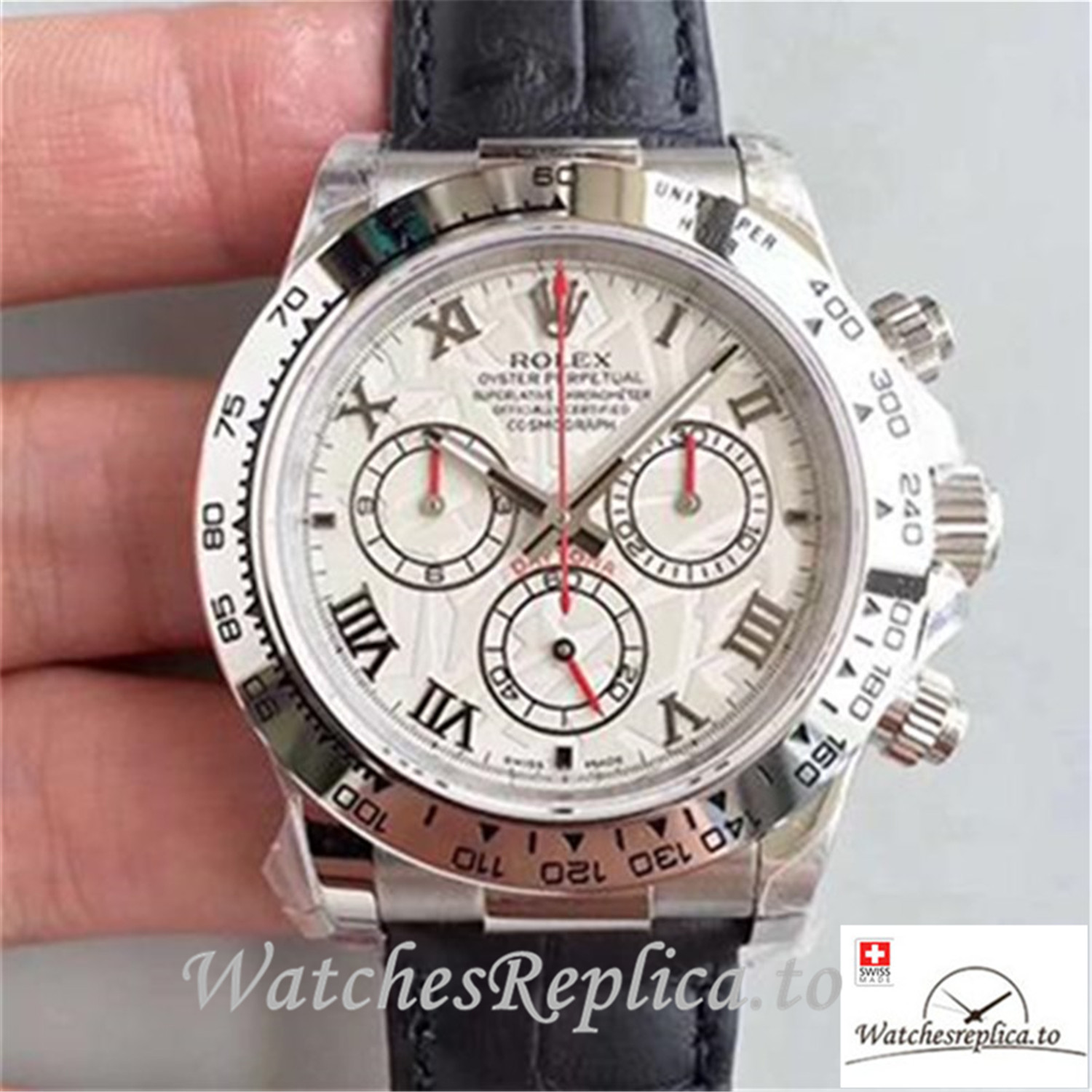 Swiss Rolex Daytona Cosmograph Replica 116520 Roman Markers 40MM - WatchesReplica.is