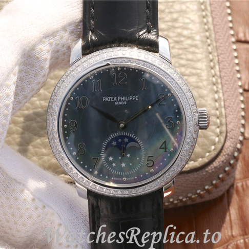 Patek Philippe Replica Complications 4968 Leather strap 33.3MM - WatchesReplica.is
