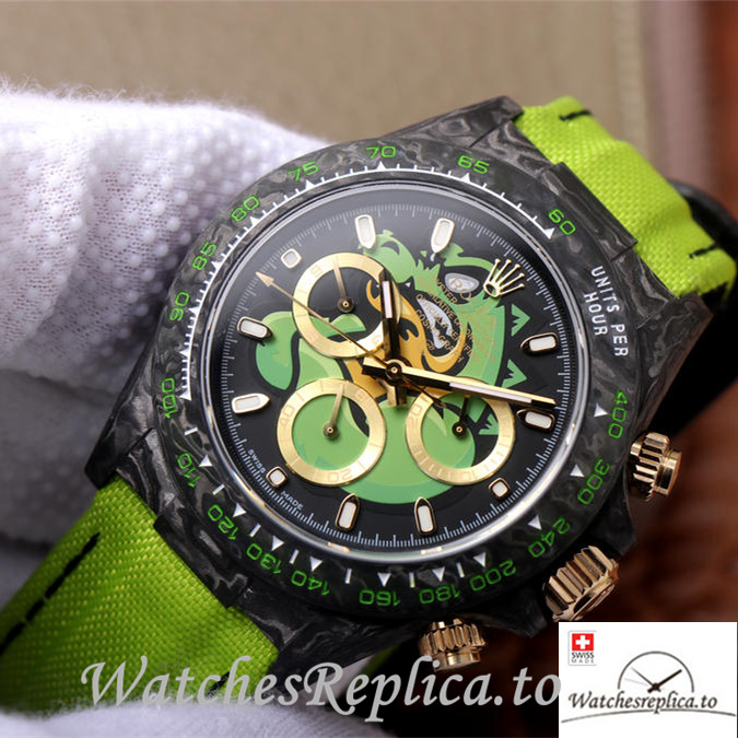 Swiss Rolex Daytona Replica Canvas strap 40MM - WatchesReplica.is