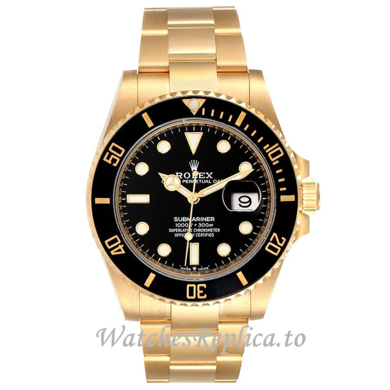 Replica Rolex Submariner Yellow Gold 126618 - WatchesReplica.is