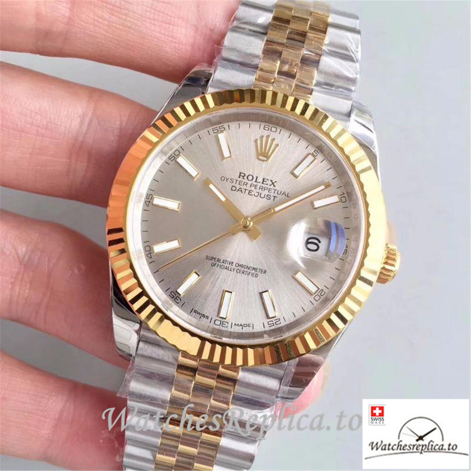 Swiss Rolex Datejust Replica M126333-0004 Silver Dial 41MM - WatchesReplica.is