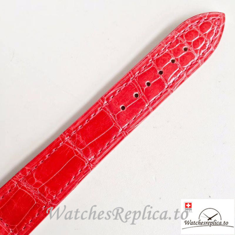Swiss Franck Muller Long Island Ladies Replica 952 QZ D CD Red Strap 36.5MM×26MM - WatchesReplica.is