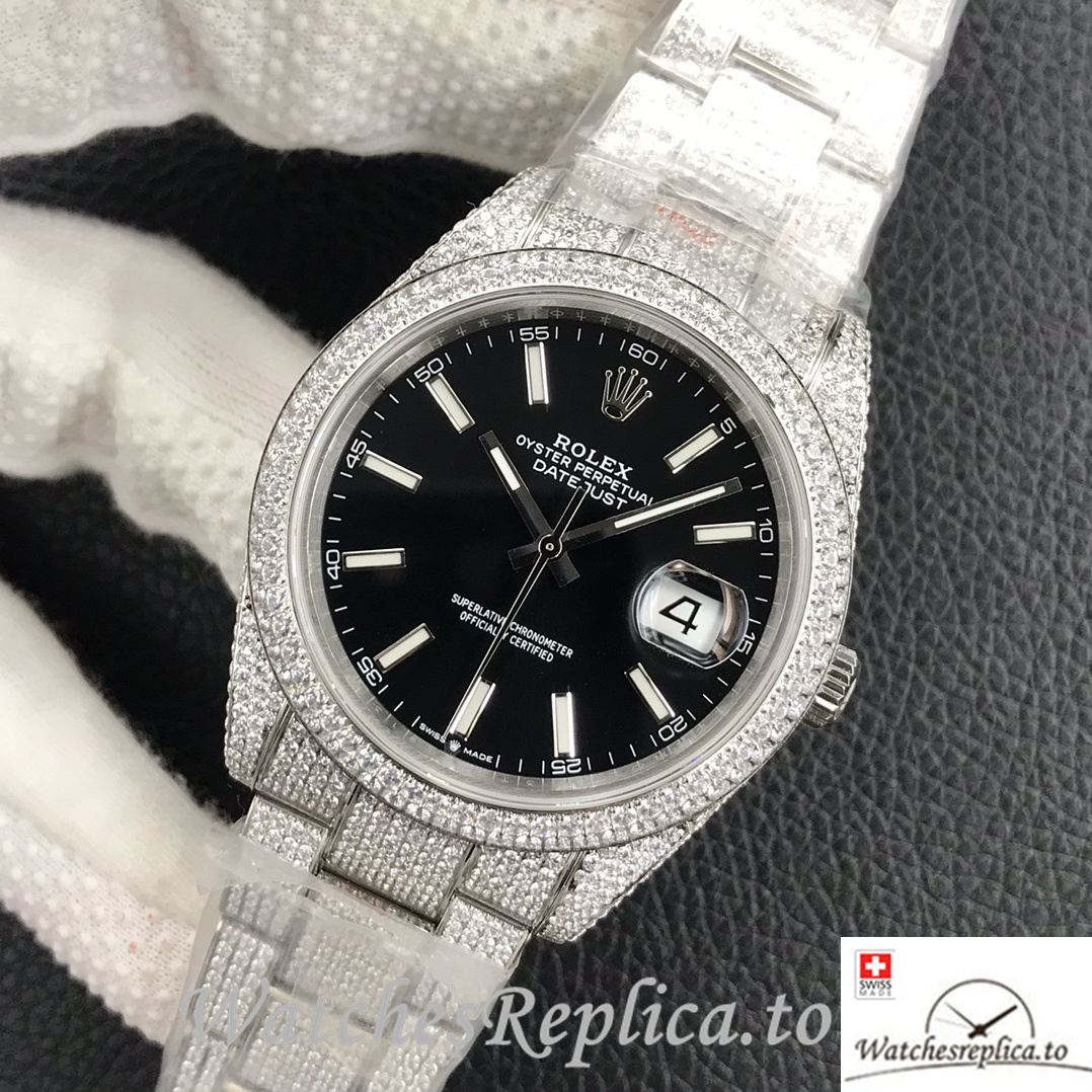 Swiss Rolex Datejust Replica Stainless steel strap 41MM - WatchesReplica.is