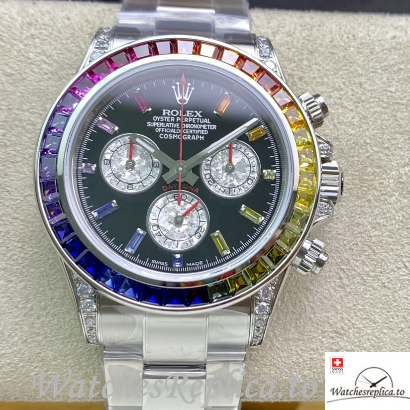 Swiss Rolex Daytona 116598RBOW Replica Stainless steel strap 40MM - WatchesReplica.is