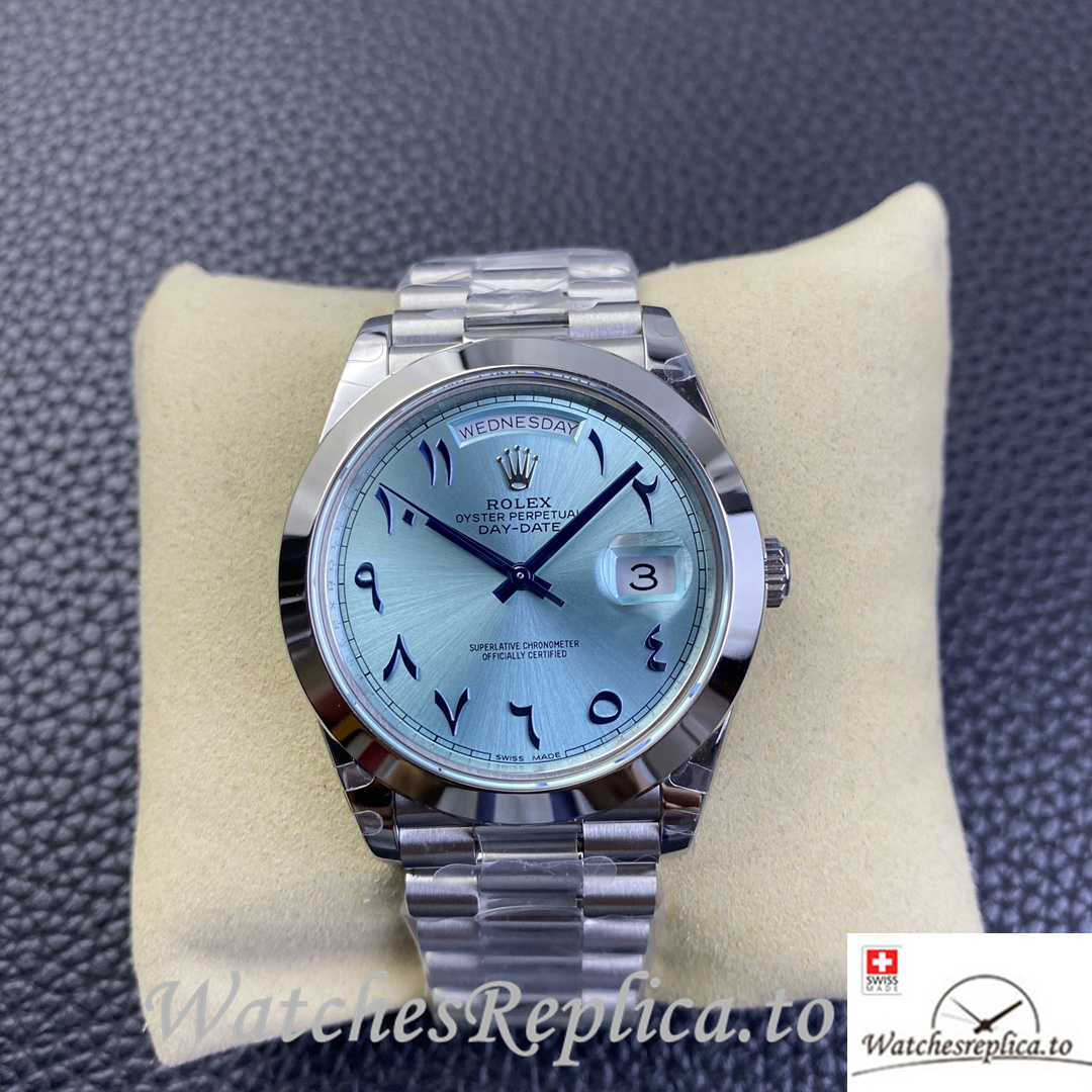 Swiss Rolex Day Date Replica 218399 Stainless steel strap 40MM - WatchesReplica.is