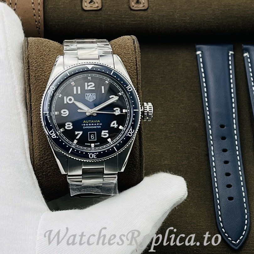 Tag Heuer Replica Autavia Stainless steel strap 42MM - WatchesReplica.is