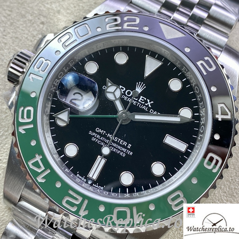 Swiss Rolex GMT Master Replica 126720 Stainless steel strap 40MM - WatchesReplica.is