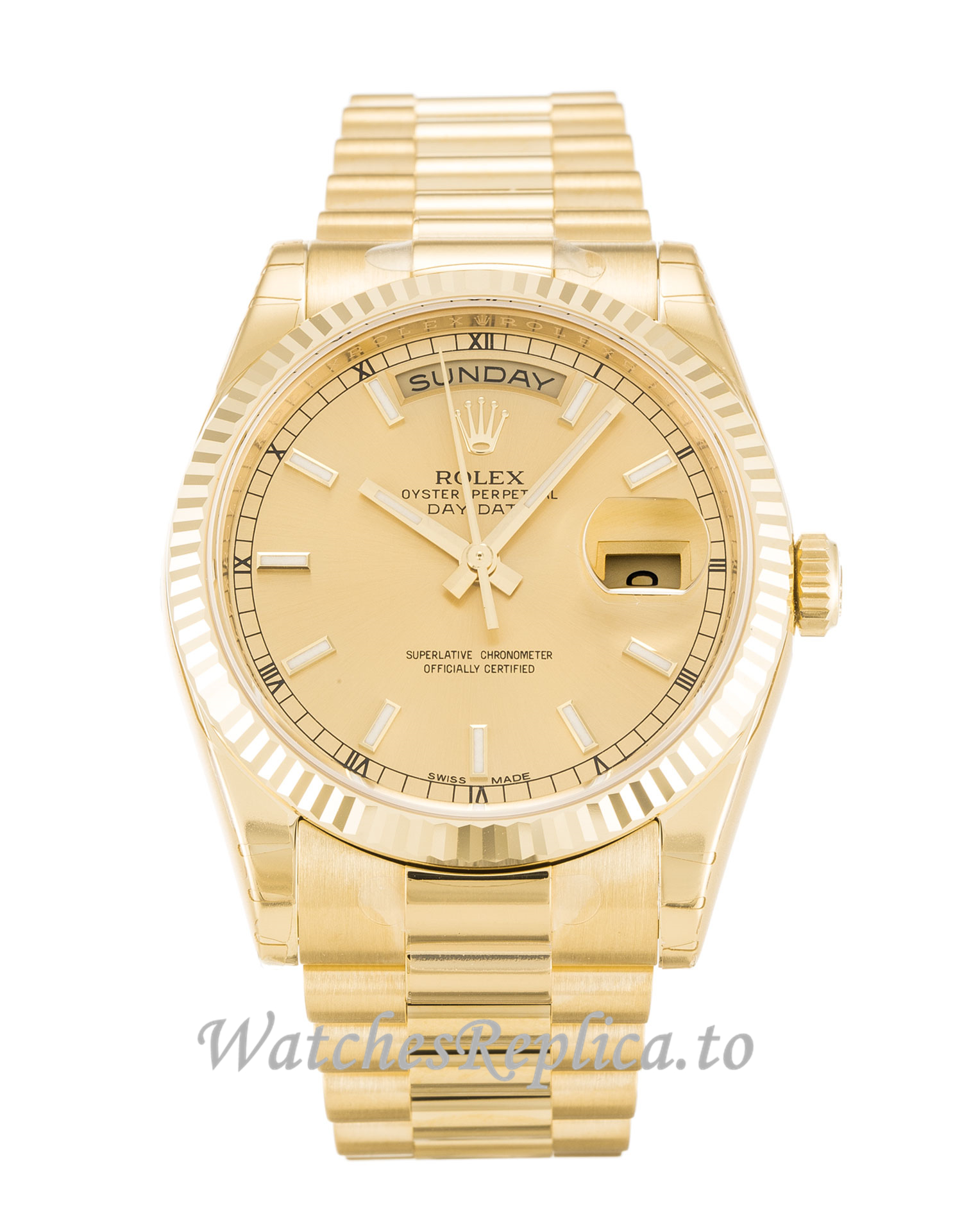 Rolex Day-Date Champagne Dial 118238-36 MM - WatchesReplica.is