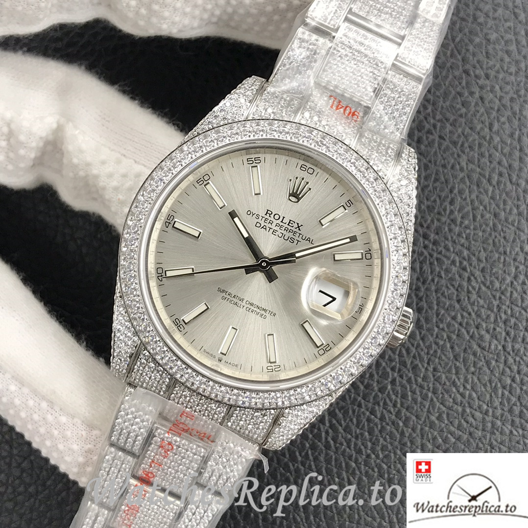 Swiss Rolex Datejust Replica Stainless steel strap 41MM - WatchesReplica.is