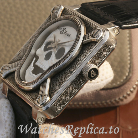 Bell Ross Replica Leather strap 46MM - WatchesReplica.is
