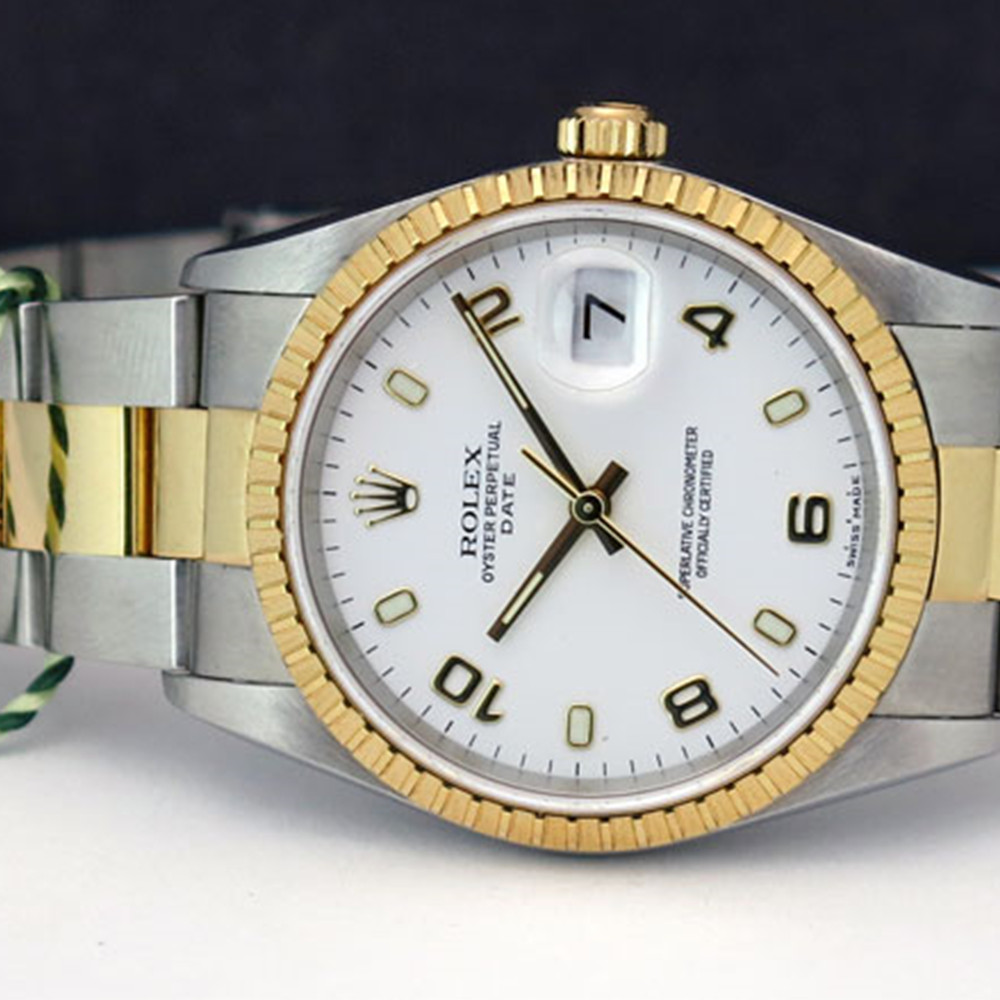 Rolex Oyster Perpetual Date 15223 34 MM - WatchesReplica.is