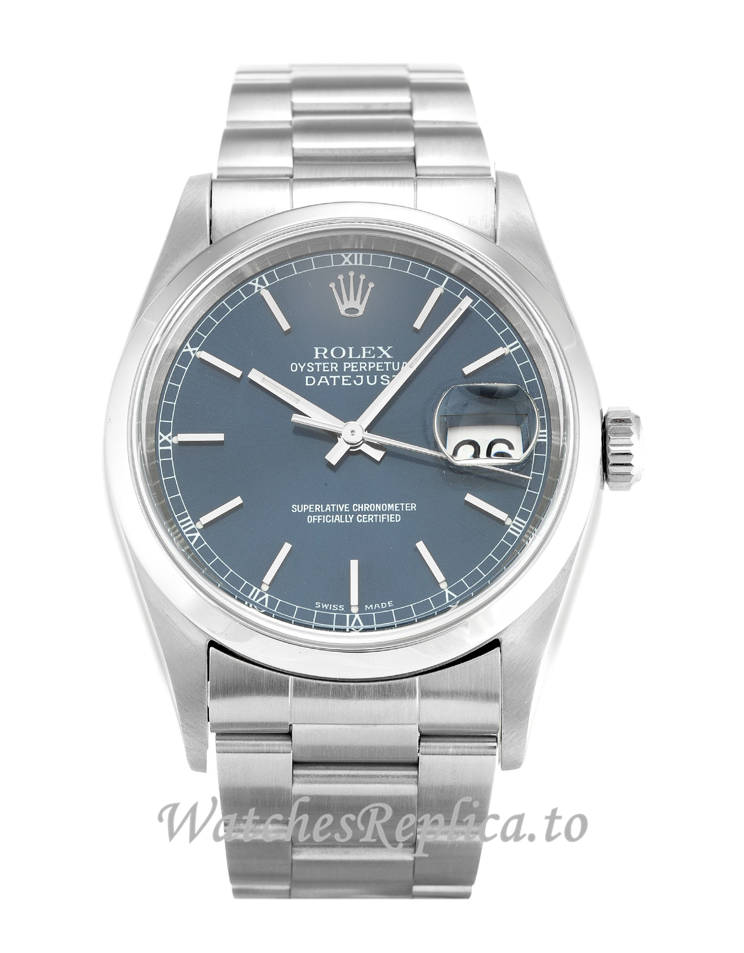 Rolex Datejust Blue Dial 16200 - WatchesReplica.is