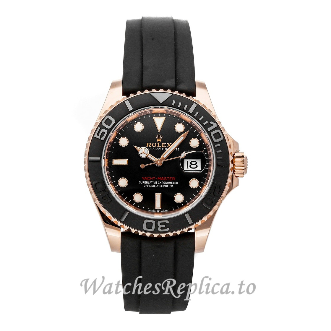 Replica Rolex Yachtmaster 126655 Rose Gold - WatchesReplica.is