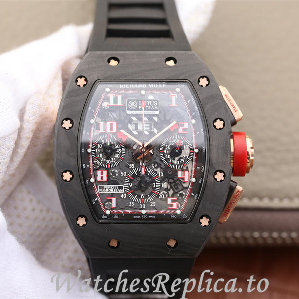 Richard Mille Replica RM011 Rubber strap 50MM - WatchesReplica.is