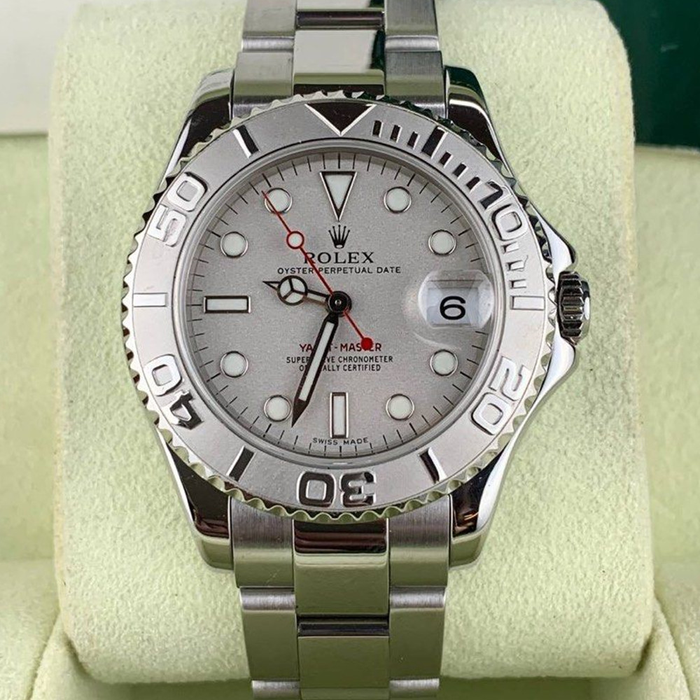 Rolex Yacht Master Platinum Dial 168622 - WatchesReplica.is