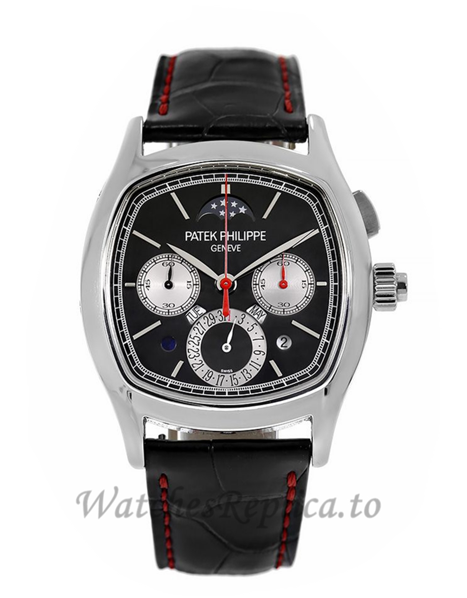 Patek Philippe Replica Grand Complications Platinum Split-Seconds 37MM Watch 5951P001 - WatchesReplica.is