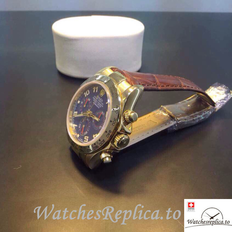 Swiss Rolex Daytona 116518-0004 Leather strap 40MM - WatchesReplica.is