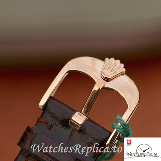 Swiss Rolex Cellini 50515-0008 Leather strap 39MM - WatchesReplica.is