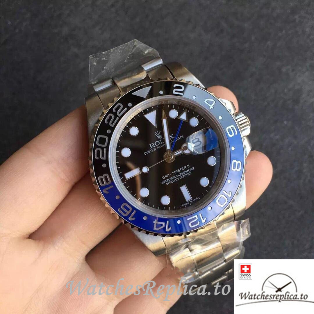 Swiss Rolex GMT-Master Replica 126710BLNR-0003 Stainless steel strap 40MM - WatchesReplica.is
