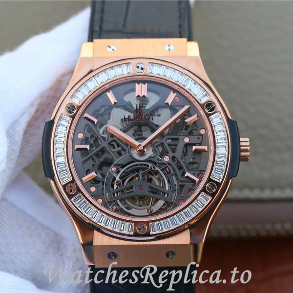 Hublot Replica HUBLOT Leather strap 42MM - WatchesReplica.is