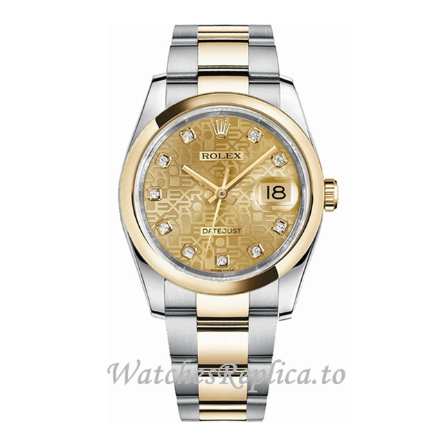 Replica Rolex Datejust 116203-34 36MM Stainless steel strap Mens Watch - WatchesReplica.is