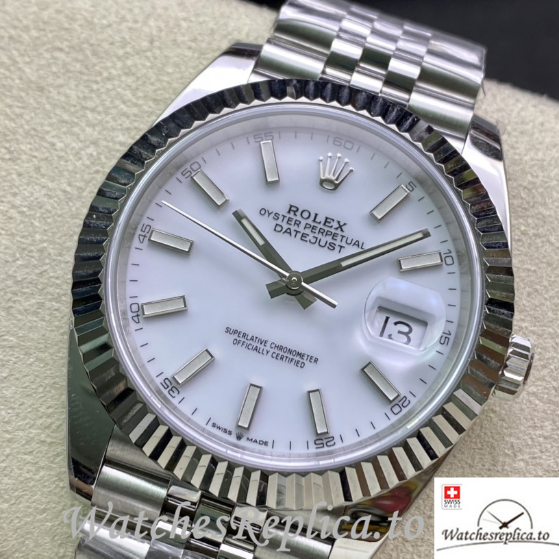 Swiss Rolex Datejust 126334 Replica Stainless steel strap 41MM - WatchesReplica.is