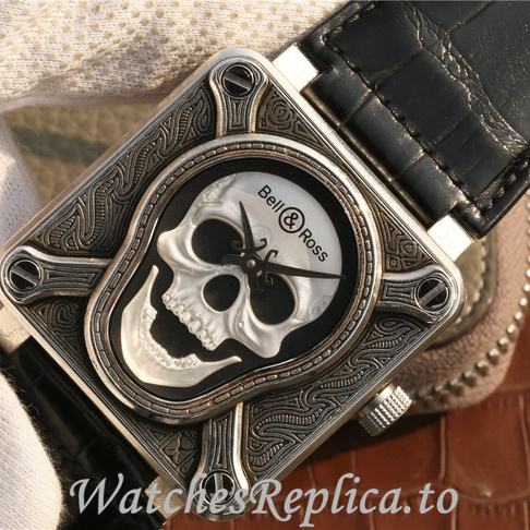 Bell Ross Replica Leather strap 46MM - WatchesReplica.is