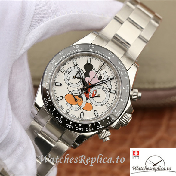 Swiss Rolex Daytona Replica 116598RBOW Stainless steel strap 40MM - WatchesReplica.is
