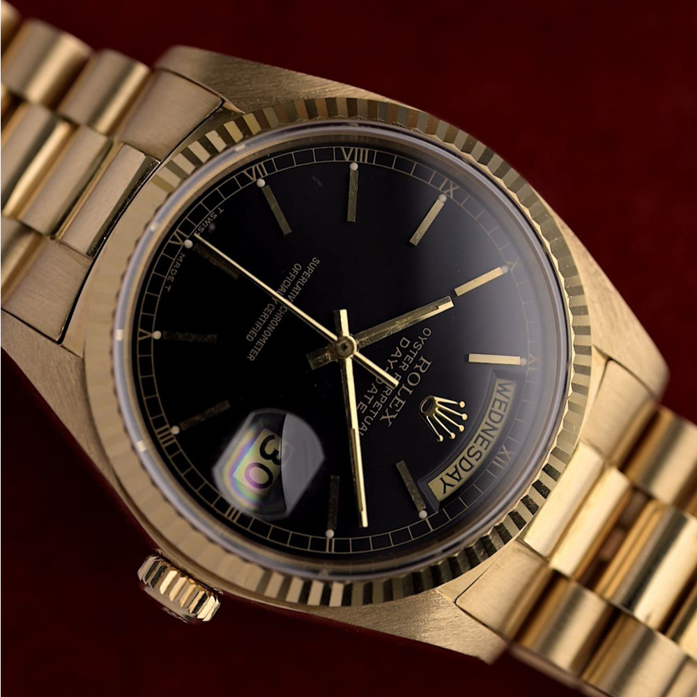 Rolex Day-Date Black Dial 18038 - WatchesReplica.is