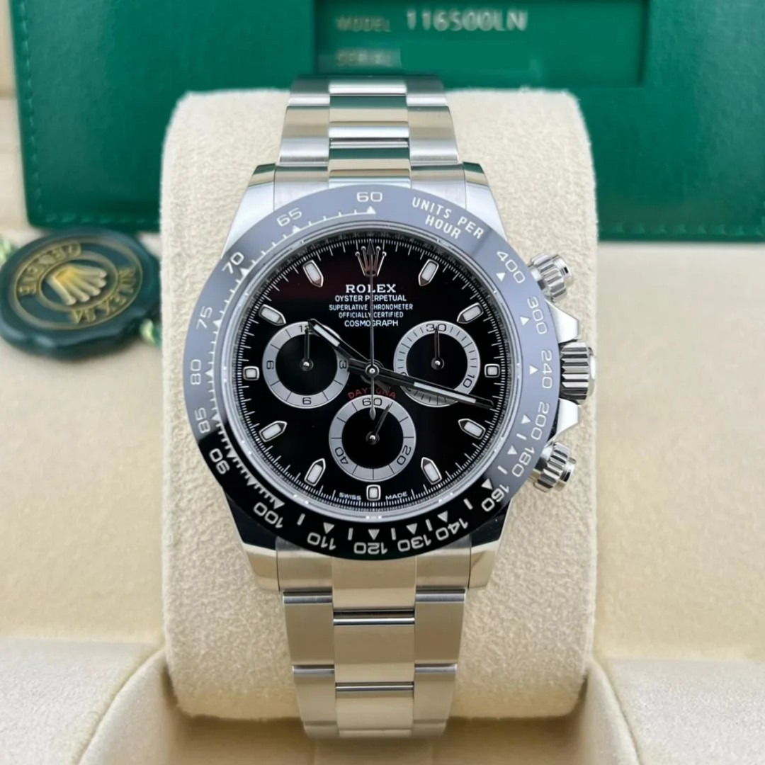 Rolex Daytona Replica Ceramic Bezel Black Dial Mens Watch 116500 40MM - WatchesReplica.is
