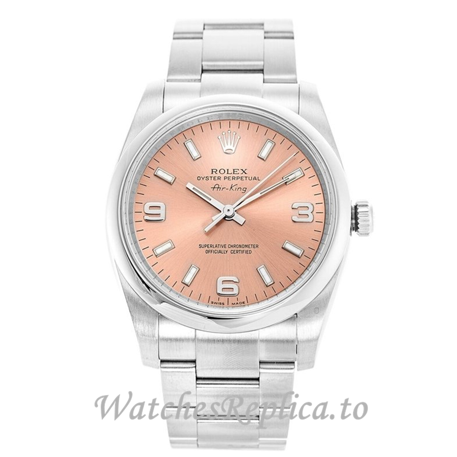 Replica Rolex Air King 114200-9 34MM Stainless steel strap Mens Watch - WatchesReplica.is