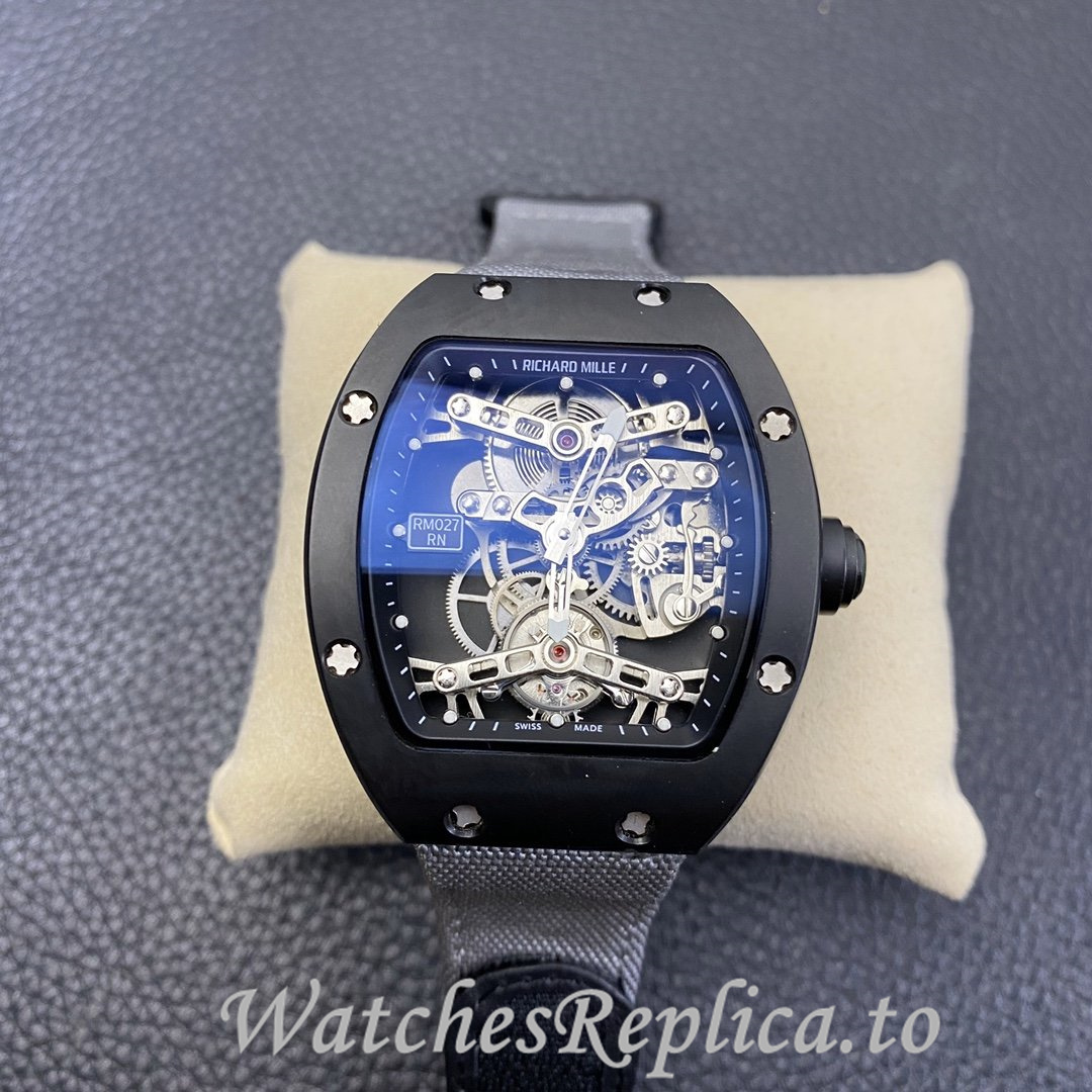 Richard Mille Replica RM027 Canvas strap 40MM - WatchesReplica.is