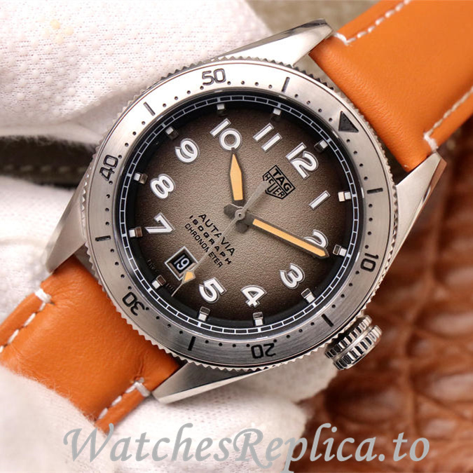 Tag Heuer Replica Autavia Leather strap 42MM - WatchesReplica.is