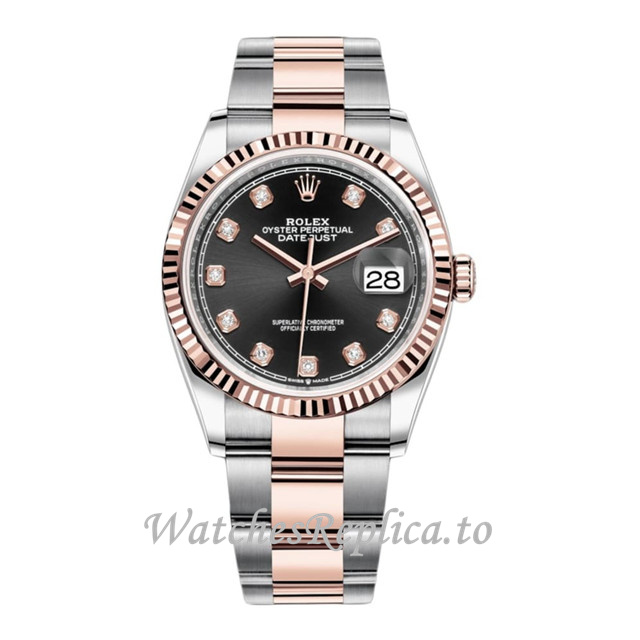 Replica Rolex Datejust m126231 36MM Stainless steel strap Ladies Watch - WatchesReplica.is