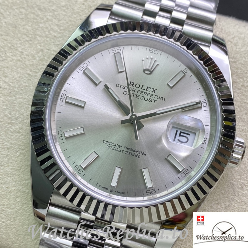 Swiss Rolex Datejust 126334 Replica Stainless steel strap 41MM - WatchesReplica.is