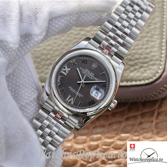 Swiss Rolex Datejust Replica 116200 Stainless steel strap 36MM - WatchesReplica.is