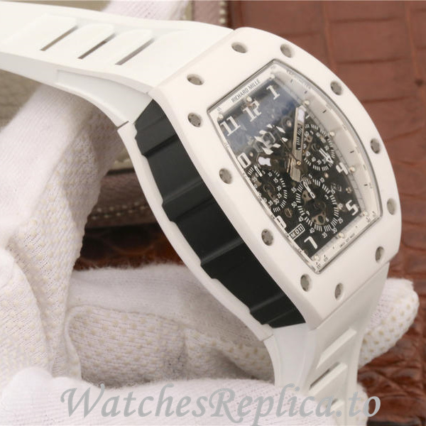 Richard Mille Replica RM011 Rubber strap 50MM - WatchesReplica.is